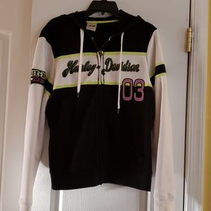 Harley Davidson Hoodie w Zipper - Ladies Large